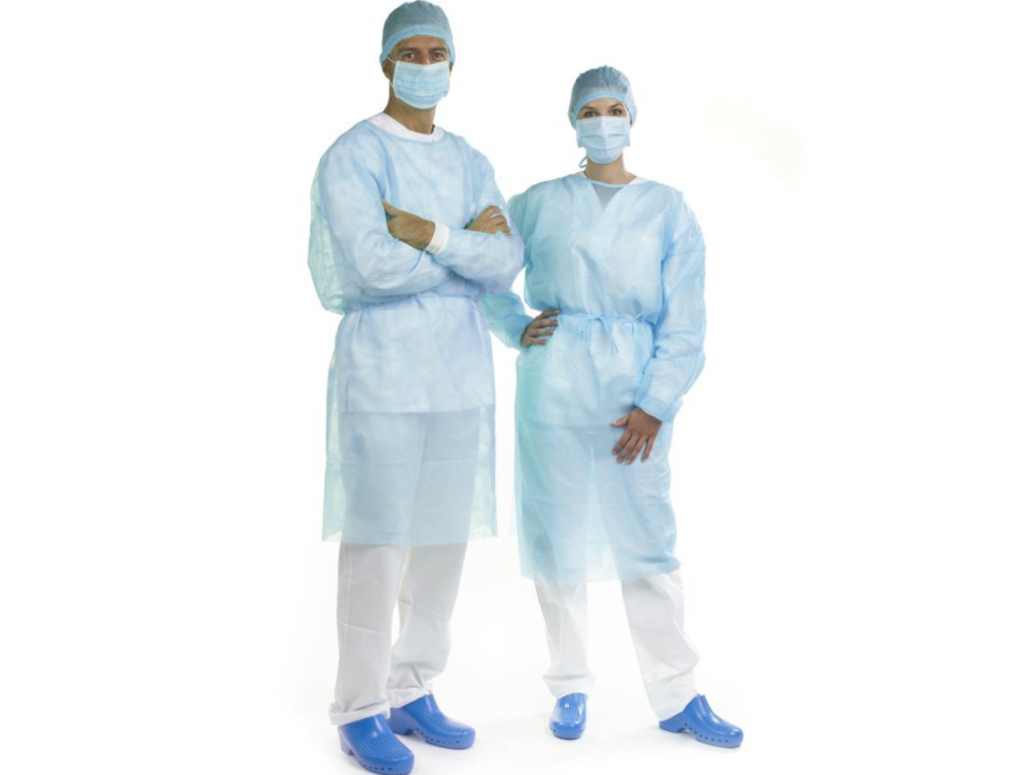 EURONDA - STERILNÍ chirurgický ochranný oděv sv.modrý, univerzální velikost, 50ks/bal, (270428)