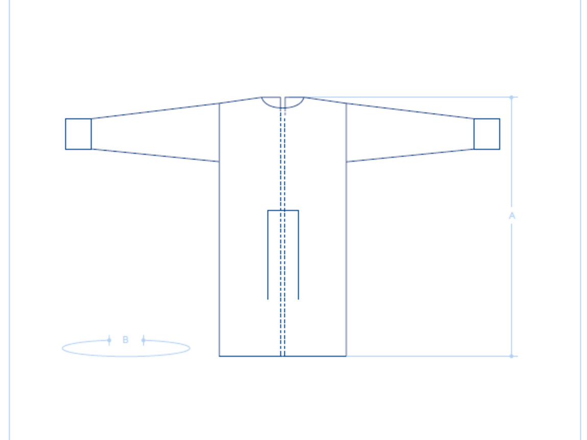 EURONDA - STERILNÍ chirurgický ochranný oděv sv.zelený, univerzální velikost  50ks/bal, (270427)