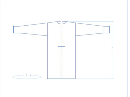 EURONDA - STERILNÍ chirurgický ochranný oděv sv.zelený, univerzální velikost  50ks/bal, (270427)