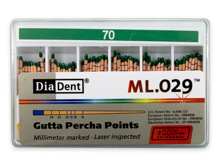 Diadent .02 - Gutaperčové čepy, vel. 070