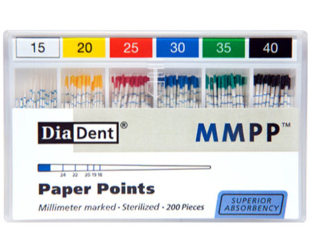 DiaDent .02 - Papírové čepy, sada 015-040
