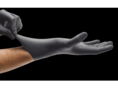 Rukavice LATEX Unigloves 100ks černá vel. M