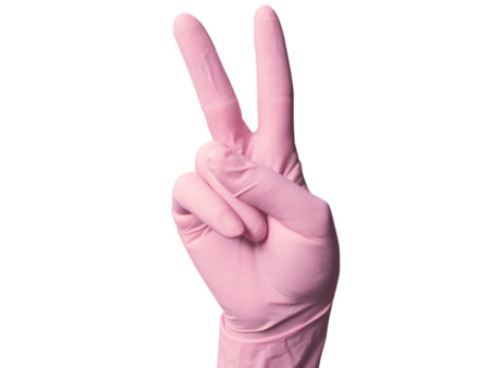 Rukavice LATEX Monoart 100ks růžová vel. S