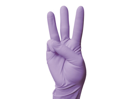Rukavice LATEX Monoart 100ks fialová vel. M