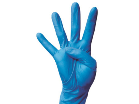 Rukavice LATEX Monoart 100ks modrá vel. M