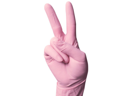 Rukavice LATEX Monoart 100ks růžová vel. XS