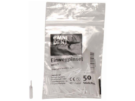 OMNI Jednorázové štětečky transparentní, 50 ks, měkké (25450)
