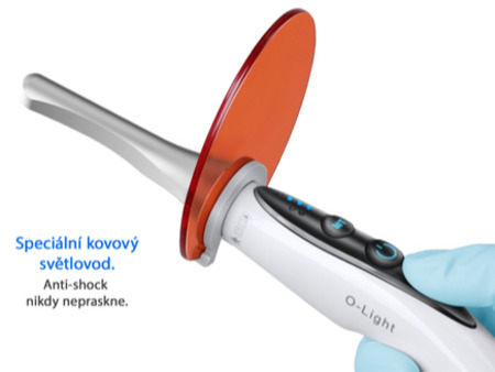 Woodpecker Polymerační lampa O-Light PLUS - Výkon 1200 - 2500 mW/cm², široké světelné spektrum 385-515 nm