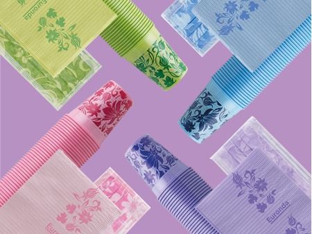 Euronda Monoart kelímky FLORAL, růžové 3000ks 200ml