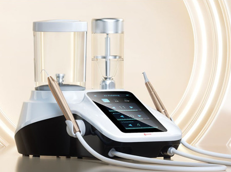 Woodpecker PT-B Dental Scaler + Air Polisher, ultrazvuk s pískovačem pro supragingivální a subgingivální ošetření